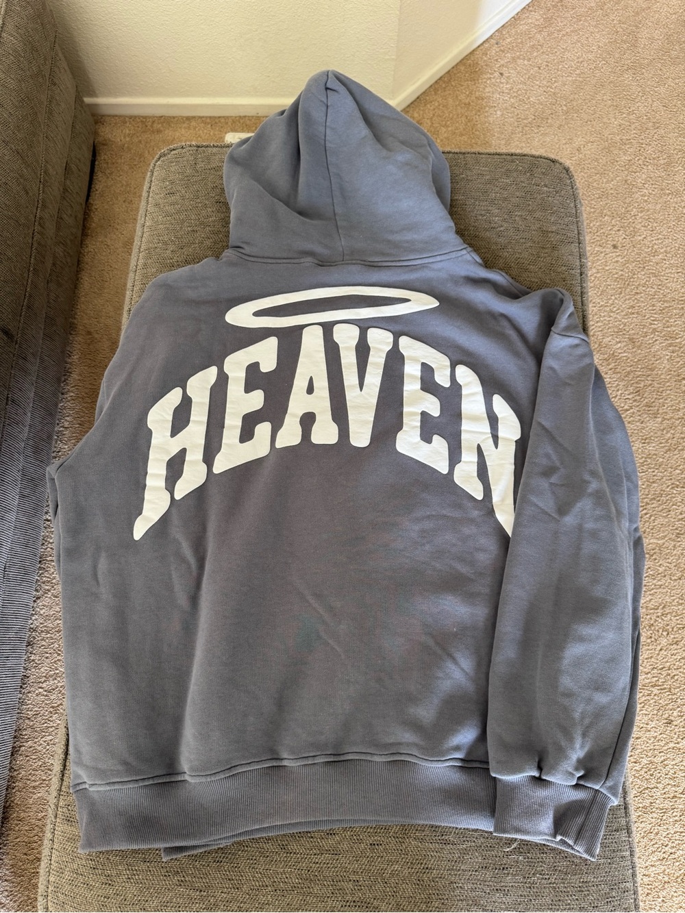 Heaven Gray "SEND 'EM 2" Graphic Hoodie Sz XL Used - Picture 4 of 4